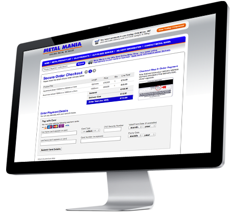 E-Commerce shopping basket screenshot